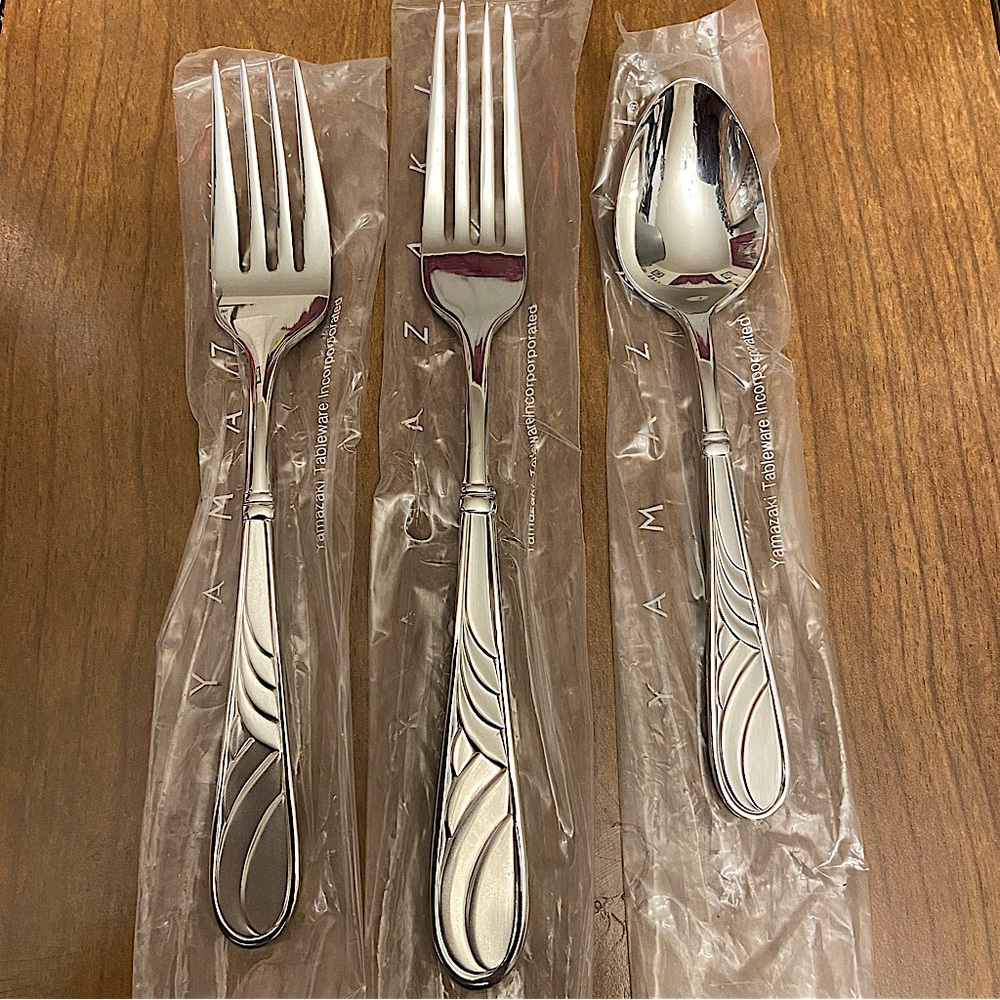 Yamazaki Mistral Ice Design by Toffolon 3 Piece Stainless Flatware Set